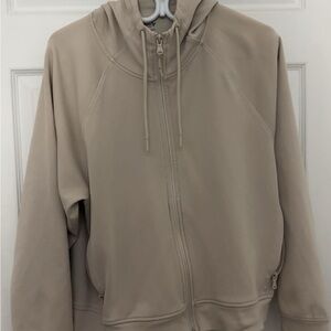 Active - Beige Zip-Up Hoodie